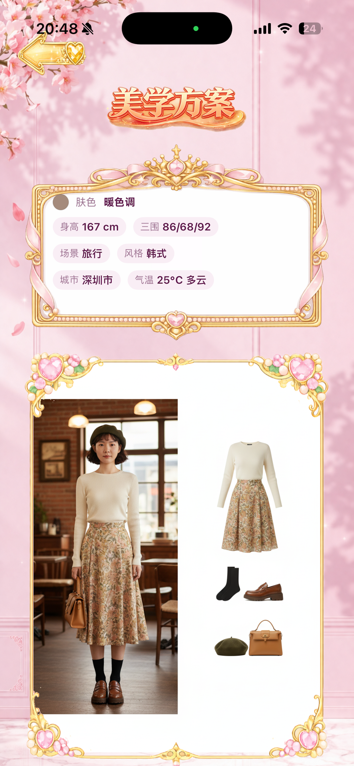 AI 穿搭推荐结果